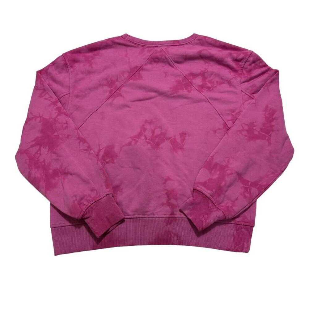Members Mark WomenSize S Tropical Pink Tie Dye Relaxed Fit Sweatshirt NWT - Picture 2 of 4